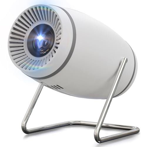 Doingdo Mini Projektor 4K Mini Beamer WiFi 6 und Bluetooth 5.4, Tragbarer Video Projektor, 130 Zoll Home Cinema Smart Projektor Kompatibel mit HDMI/TV Stick/USB / PS5 (L)