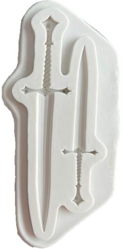 Uzztfa Moule en Silicone en Forme D'épée, pour Décoration De Gâteaux, Cupcakes, Bonbons, Chocolat, Pâte À Sucre, Argile Polymère