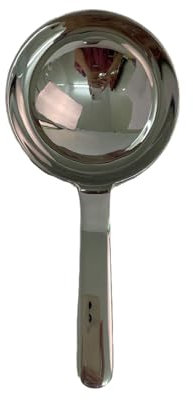 Juego De Cubiertos, Acero Inoxidable 18-10, Mango Corto, Cuchara Redonda Grande, Cuchara Sopera, Cuchara para Servir De Cabeza Grande, Cuchara para Servir,Silver