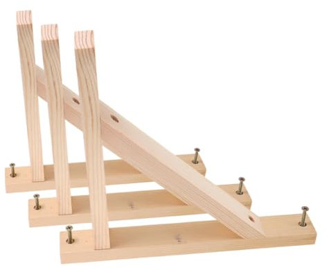 STOBOK 3 Stück Eckregalhalterung Massivem Holz Dreieckige Wandhalterungen Stabil und Langlebig für Wohnzimmer Einfache Installation und Design