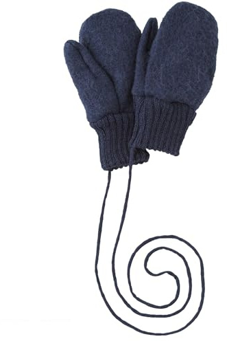 Disana WALK-HANDSCHUHE Baby & Kinder - 100% Bio-Merino, Wollwalk – wetterfest & super warm - unisex in 3 Größen - nachhaltig & fair – mit Strickkordel verbunden - made in Germany