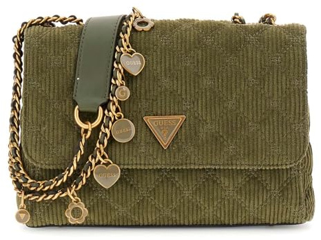 GUESS Umhängetasche Schultertasche Giully II 2 Compartment Convertible Flap Olive olivgrün