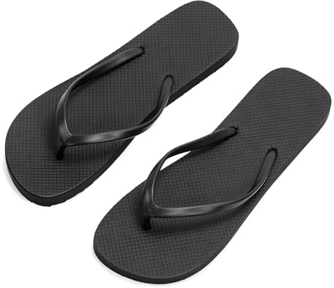 Bafiwu Unisex Flip Flops, Beach Flatform Rubber Flip Flop, Slip-Resistant Flat Flipflops for Women Men Shower Swimming Pool