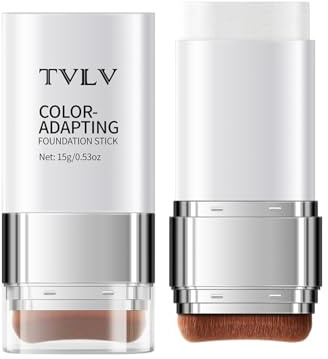 Color Changing Cream Foundation Stick with Makeup Brush | Lightweight Full Coverage, Hydrating & Long-Lasting Base Makeup for Natural Finish (New #01 Ivory)
