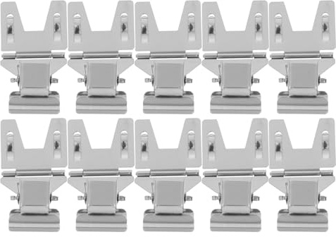 ZUNOXAZ 10PCS Metal Sign Holder Clip for Retail Storage Bins - Shelf Label Clips - Merchandise Display Advertising Clamps for Price Signs Wire Shelving Organizer