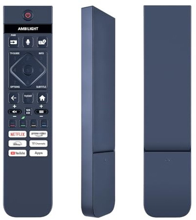 398GM10BEPHNE000SY 398GM10BEPHNE000CR Ersatzfernbedienung für Philips TV | Für 2024, 2025 OLED, QLED, The Xtra, The One, LED, 4K, Ambilight-Fernseher SRC-3215-01,Voll funktionsfähig, Empfindlich