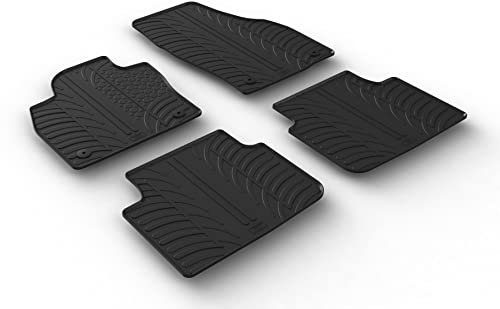 Satz Gummimatten kompatibel mit Skoda Octavia II 2004-2012 (T Profil 4-teilig + Montage-clips)