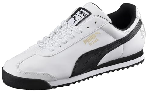 PUMA Men's Roma Basic Sneaker, White, 10.5 D(M) UK