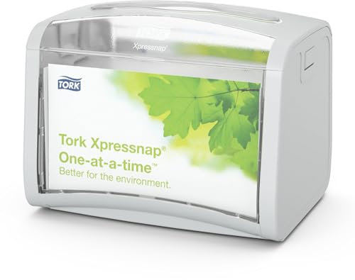 Tork Xpressnap Distributeur de Serviettes de Table gris N4, Signature line, 1 pièce, 15.5 x 15 x 20.1 cm, 272613