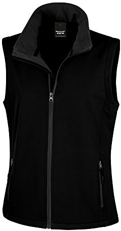 Result Core Damen Softshell-Weste, bedruckbar (XL) (Schwarz/Schwarz)