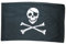 BANDERA PIRATA CABEZA DE MUERTE 90x60cm - BANDERA CON CALAVERA 60 x 90 cm poliéster ligero - AZ FLAG
