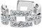 beyoutifulthings Ohr-klemme GLITZERNDE ZIRKONIA VIERECKE clear Ohringe Ohr-ringe Ohr-clip Fake-Piercing Messing Silber