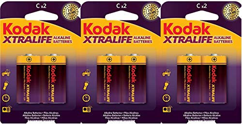 Kodak – Pilas – XTRALIFE alcalina – C/LR14 – Lote de 6
