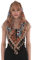 LMVERNA Dreieckiger Spitzenschal Mantilla Schleier leichte Quaste Schal Mode Blumen Schals und Wraps für Frauen, Blumen-Nude, Mittel