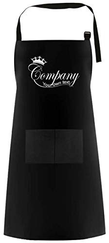 Ferocity Professionelle Personalisierte Salon-schürze Barber Frisierumhang für Friseur-salon Hundepflege Schönheitssalon und Heimgebrauch mit Ihrem Wunsch-Text Krone + Text [109]