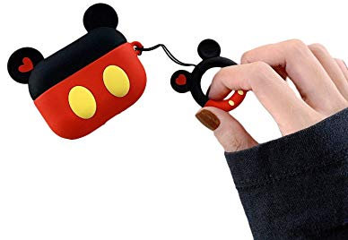 Cocomii 3D Disney AirPods Pro Hülle, Schlank Matte Sanft TPU Silikon Gummi Gel Mit Schlüsselring 3D-Disney-Figuren Karikatur Case Bumper Cover Schutzhülle Compatible with Apple AirPods Pro (Mickey)
