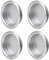 MOROBOR 4 Pack Closet Door Finger Pull, Plastic Round Sliding Pull, Recessed Kitchen Cabinet Handles Pull, Invisible Door Handle, Matte Silver