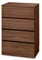 Iris Ohyama, Tischläufer, Buffet, Schlafzimmerschrank, Aufbewahrungsmöbel, Multifunktionskommode, 4 Schiebe-Schubladen, Modern, Robust, Wohnzimmer - Wooden Chest WCH-590- Braun