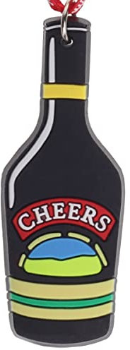 Cheers Cream Liqueur Hanging Christmas Tree Decoration Silicone Ornament Novelty Bauble - Stocking Filler - Secret Santa - Colourful Multicoloured - Small Gift - Funny