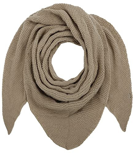 Ever Bloom Damen Schal, Strick Dreieck Schale, Weiches Dreieckstuch, Leichter Strickschal, Halstuch für Frauen und Mädchen Lang, Einfarbig 195 * 80 cm, Schal Farben:Khaki
