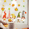 Wandtattoo Loft Fensterbild Herbst Mit Zwergen & Blättern, A3 Bogen, Herbstdeko Kinderzimmer, Fensterfolie, Herbstbilder Für Kinder