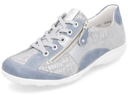 Remonte Damen Low-Top Sneaker R3403, Frauen Halbschuhe,lose Einlage,Sportschuhe,Freizeitschuhe,Turnschuhe,Laufschuhe,Freizeit,blau Kombi (14),42 EU
