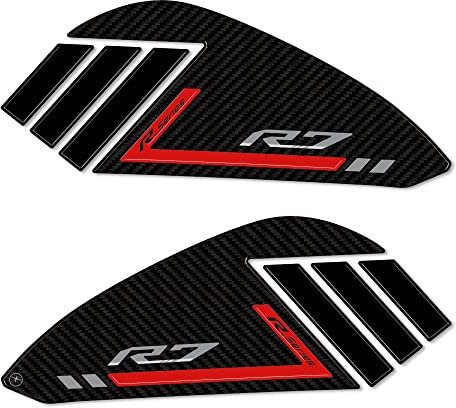 labelbike - 3D Aufkleber für Motorrad Tankseiten Dekorationen und Schutz kompatibel mit Yamaha R7 2021-2024