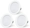 URing 3er Set LED Einbaustrahler 12V Dimmbar 3,5W 3000K Warmweiß, einbaustrahler flach 12V 300LM Bohrloch 55-58mm und 15mm Flache, Möbeleinbauleuchte LED Einbauspots für Wohnmobil Wohnwagen Boot