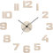 PRIM Veneer DIY Wanduhr, Made in EU, Holz Wand-Deko ∅ 600-1000 mm, 3D Ziffern, Groß XXL, Für Küche, Schlafzimmer (Helles Holz)