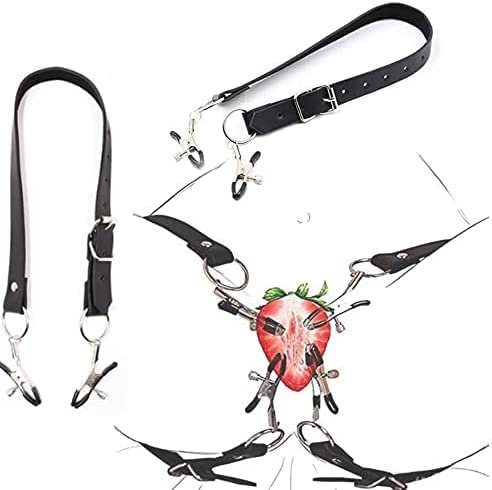 SmartRing BSDM Leather Double-Headed Clip for Leisure and Relaxation (2 Pieces)