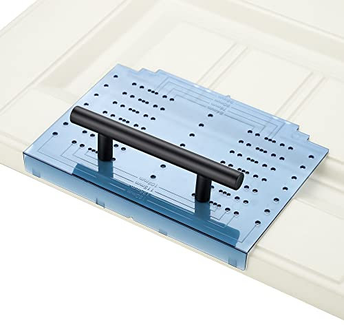 Plantilla de montaje para tiradores de gabinete de cocina, plantilla de montaje para pomos de gabinete, guía de plantilla de taladro para tiradores de cajón, kit de plantillas de instalación de