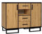 BETTSO - Kommode Sideboard Schubladenkommode Highboard Schrank Beistelltisch mit 2 Türen und 3 Schubladen für Wohenzimmer 135,5x45x107cm-OLLO 2D3S 135 (WOTAN)