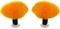 ihreesy Motorrad Helm Zöpfe, 2 Stück Stilvolle Helm-Zöpfe Dekoration Helm Haar Haarschmuck Helm Haar Zöpfe Haarteile Helm Dekor Helm Braids mit Saugnapf für Motorradhelm Roller,Orange