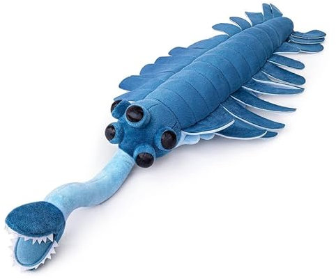PuffPurrs Realistisches 25 Opabinia Regalis-Plüschtier - Kambrium-Meereskreatur für Kinder