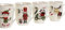 PLUS HOME Pack de 4 tazas navideña.4x Taza de Café de Porcelana navidad- Taza para Bebidas Frías y Calientes.Capacidad 350ml tamaño 12X8X10,5cm 340ML
