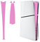 Luck&Link Stickers Skin ps5 Slim Console Partie Centrale protège la Peau texturée Stickers Anti - Rayures, ps5 Slim Digital & Disc Edition (Honeycomb-Rose, PS5 Slim(2023))