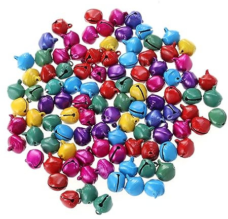 PRETYZOOM 100St silbernes Bettelarmband Dekoration für Weihnachten Weihnachtsklingel The Bells of Christmas Glockenspiel Weihnachten DIY Glocken Glöckchen klein Haustier die Klingel Zubehör