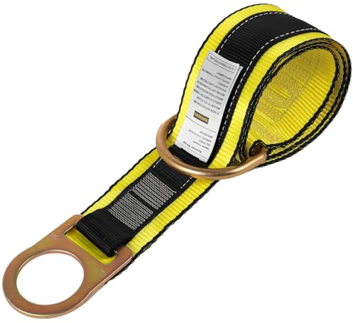 TRSMIMA Safety Strap Fall Protection - 3ft Cross Arm Strap Anchor Strap Anchorage Lanyard with Double D Ring ANSI for Safety Harness