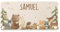 Kidsmood Kindergarderobe Personalisiert mit Namen, Kinderzimmer Möbel aus robustem Holz, Garderobenleiste Kinder, Baby Garderobe für Babyzimmer mit 4 Kleiderhaken Wand-Montage [40x20x1,5 cm]