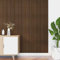 NEU.HOLZ Set di 6 Pannelli Murali 3D Decorativi per Parete e Soffitto Rivestimento Murale con Doghe in Polistirolo - Effetto Legno Scuro