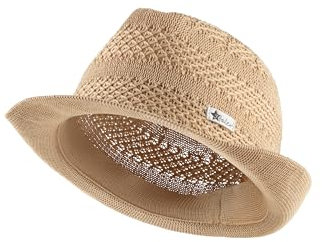 Sterntaler Strohhut Soft - Modischer Hut mit Kunstleder Logo Patch - Mädchen Sonnenhut - Baby und Kinder Kopfbedeckung - Strandkappe - Natur, Größe 57