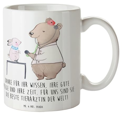 Mr. & Mrs. Panda Kaffeepott Beste Tierärztin - Geschenk, Dankeschön, Veterinär, Aufmerksamkeit, Kaffeebecher, Becher, Tasse, Wertschätzung, Teepott, Tierarzt, Tiermedizin Danke, Motivtasse, sagen