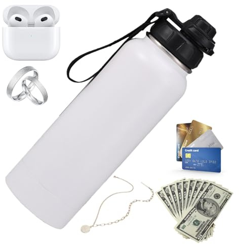 Stash Water Bottle Full Body Detachable Stash Cache | 730ml Hidden Container Flask for Hiding Small Valuables Money Keys Jewelry