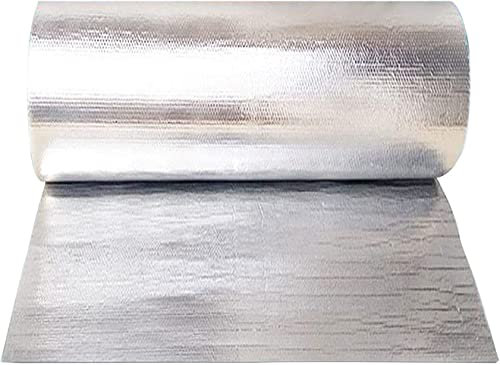 Aluminium Luftpolsterfolie, Isolierung, Isolierfolie, 5 mm, Wärmestrahlungsbarriere, Aluminiumfolie, mit Folie beschichtet, reflektierender Schaum, Strahlungswärme, Dampfsperre, Isolierung, Isolier