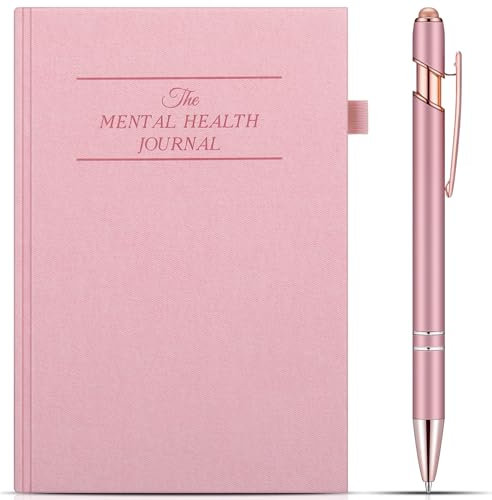 Dunzoom Tagebuch für psychische Gesundheit, mit einziehbarem Stift, 91 Tage, Selbstpflege-Journal für Frauen, A5-Größe, Angstgeführtes Notizbuch, täglicher Wellness-Stimmungs-Tracker,