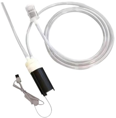 Folpus Bomba de sifón para Preparar Vino, Bomba eléctrica para trasvase de Agua y líquido, Equipo de elaboración de Cerveza para el hogar fácil de Usar