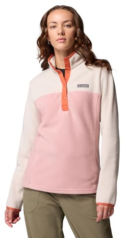 Columbia Damen Benton Springs Half Snap Pull Over 2 Fleece-Überziehhilfe, Radiergummi Pink, Dark Stone, Toskana, S EU