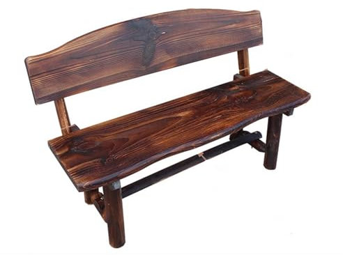 MOKLYF Gartenbank aus Holz, 2-Sitzer-Gartenstuhl, Loungesessel für Terrasse und Balkon, geeignet für Cafés, B&Bs, Rasenflächen (150 cm