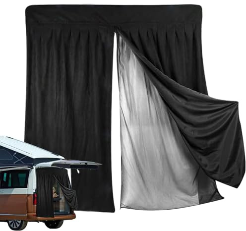 Fliegennetz für Van-Hecktür, Wohnmobil-Van-Fliegennetz - Heckmontage-Auto-Sonnenschutz-Fliegengitternetz für die Hintertür | Auto Heckklappe SUV Camping Mesh Screen, hinten montiert Auto Sonnenschutz