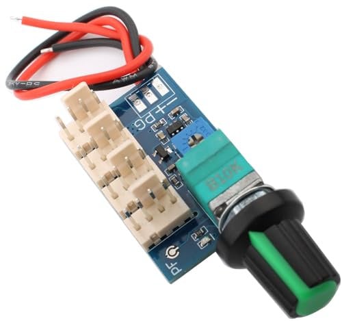 RUNCCI-YUN 1Pcs PWM Fan Speed Controller,2Pin Ports4 Wires 0-5V 12V 4 Cha Fan Speed Controller Speed Control On Off Switch for PC CPU Case Fan with Knob